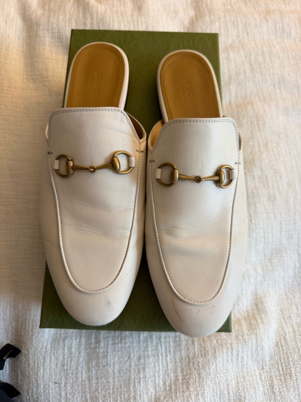 Gucci ivory mules